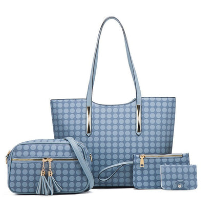 LovelyRLovely LovelyRLovely Polka Dot Four-piece Bag S Lake Blue LovelyRLovely Polka Dot Four-piece Bag Set