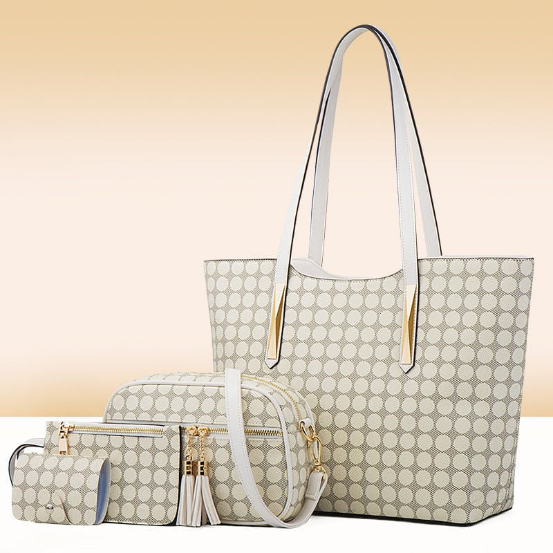 LovelyRLovely LovelyRLovely Polka Dot Four-piece Bag S White LovelyRLovely Polka Dot Four-piece Bag Set