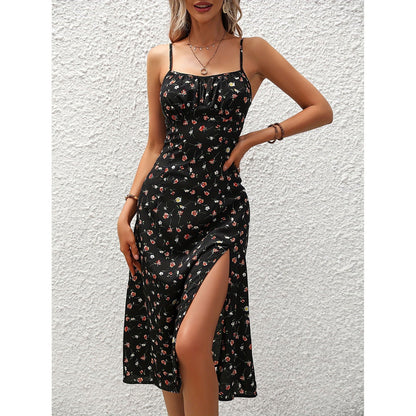 LovelyRLovely LovelyRLovely Polka Dot Print Suspender Black / L LovelyRLovely Polka Dot Print Suspender Dress