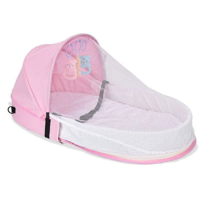 LovelyRLovely LovelyRLovely Portable Folding Baby Bed Pink LovelyRLovely Portable Folding Baby Bed