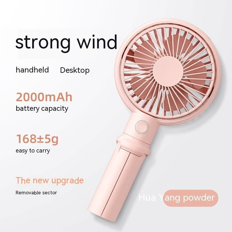 LovelyRLovely LovelyRLovely Portable Folding Electric Baby Pink / 2000mAH LovelyRLovely Portable Folding Electric Fan