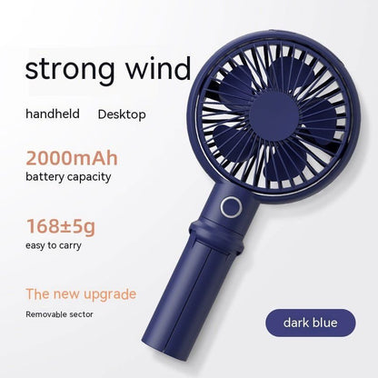 LovelyRLovely LovelyRLovely Portable Folding Electric Deep Blue / 2000mAH LovelyRLovely Portable Folding Electric Fan