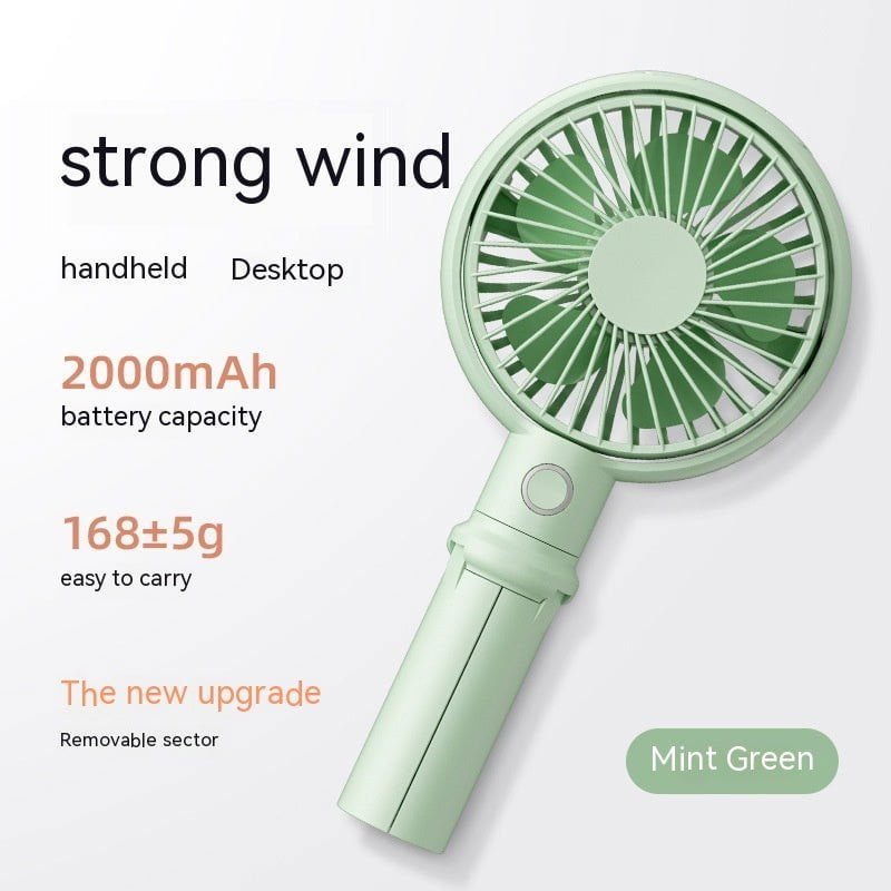 LovelyRLovely LovelyRLovely Portable Folding Electric Mint Green / 2000mAH LovelyRLovely Portable Folding Electric Fan