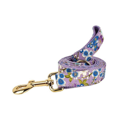 LovelyRLovely LovelyRLovely Purple And Wind Floral Dog Dog Leash / L LovelyRLovely Purple And Wind Floral Dog Collar Set