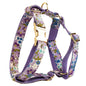 LovelyRLovely LovelyRLovely Purple And Wind Floral Dog Dog Vest / L LovelyRLovely Purple And Wind Floral Dog Collar Set