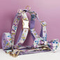 LovelyRLovely LovelyRLovely Purple And Wind Floral Dog LovelyRLovely Purple And Wind Floral Dog Collar Set