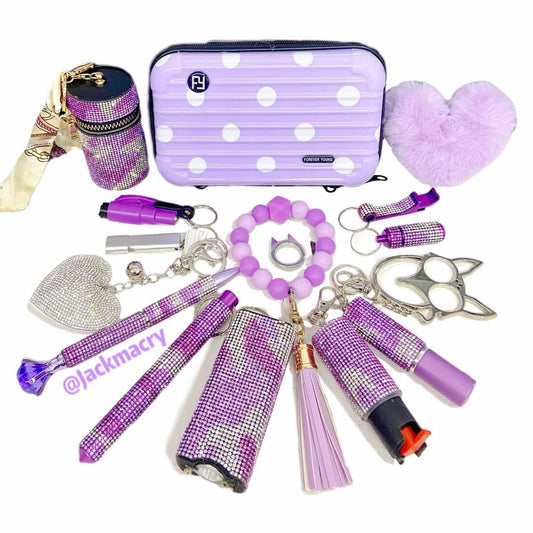 LovelyRLovely LovelyRLovely Purple Camo Safety Keychai 1 Style LovelyRLovely Purple Camo Safety Keychain