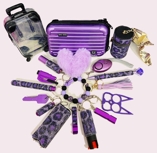 LovelyRLovely LovelyRLovely Purple Leopard Safety Keyc Style1121 LovelyRLovely Purple Leopard Safety Keychain