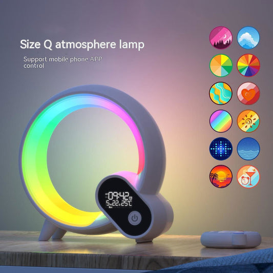 LovelyRLovely LovelyRLovely Q Shaped Bluetooth Audio LovelyRLovely Audio Intelligent Bluetooth Q Digital Display Light Alarm Clock