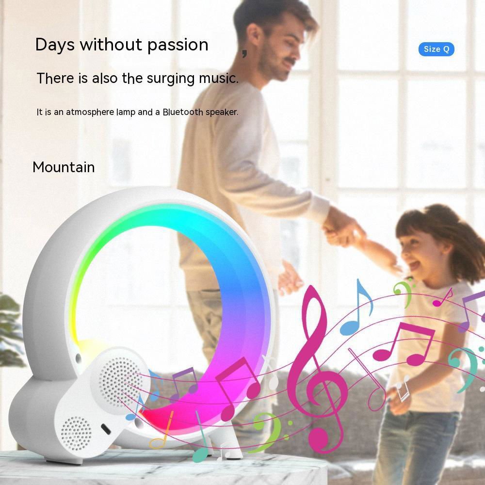 LovelyRLovely LovelyRLovely Q Shaped Bluetooth Audio LovelyRLovely Audio Intelligent Bluetooth Q Digital Display Light Alarm Clock