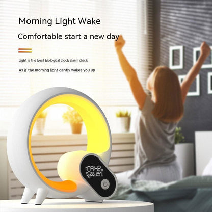 LovelyRLovely LovelyRLovely Q Shaped Bluetooth Audio LovelyRLovely Audio Intelligent Bluetooth Q Digital Display Light Alarm Clock