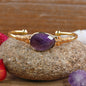 LovelyRLovely LovelyRLovely Quartz Gold Plated Copper Amethyst Quartz LovelyRLovely Quartz Gold Plated Copper Bohemian Cuff Bracelet