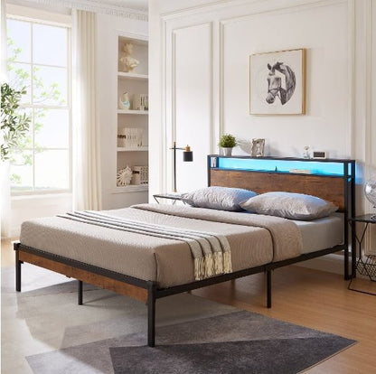 LovelyRLovely LovelyRLovely Queen Size Metal Platform Black LovelyRLovely Queen Size Metal Platform Bed Frame