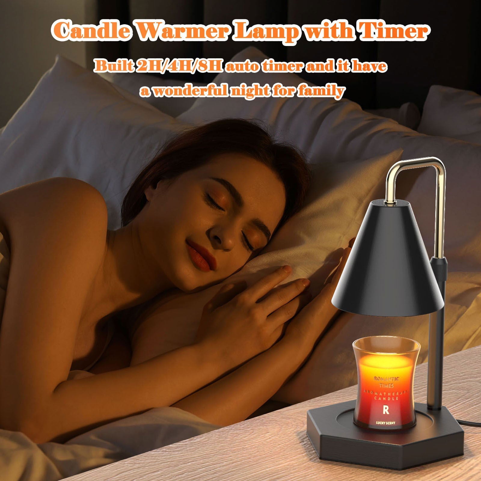 LovelyRLovely LovelyRLovely Rainbean Candle Warmer Lam Black LovelyRLovely Rainbean Candle Warmer Lamp With Timer