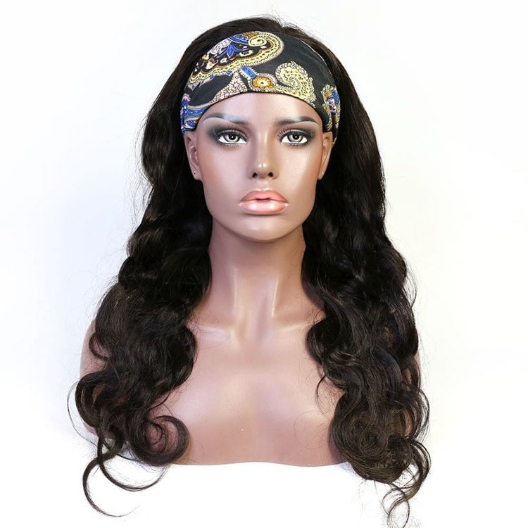 LovelyRLovely LovelyRLovely Real Hair Headband Wig 1B Body Wave / 12inch LovelyRLovely Real Hair Headband Wig