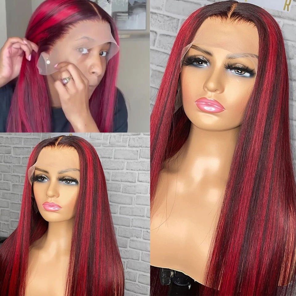 LovelyRLovely LovelyRLovely Real Hair Lace Wig Red / 12inch LovelyRLovely Real Hair Lace Wig