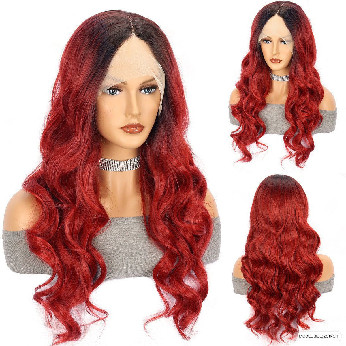 LovelyRLovely LovelyRLovely Red Curly Hair Wig Wine Red LovelyRLovely Red Curly Hair Wig