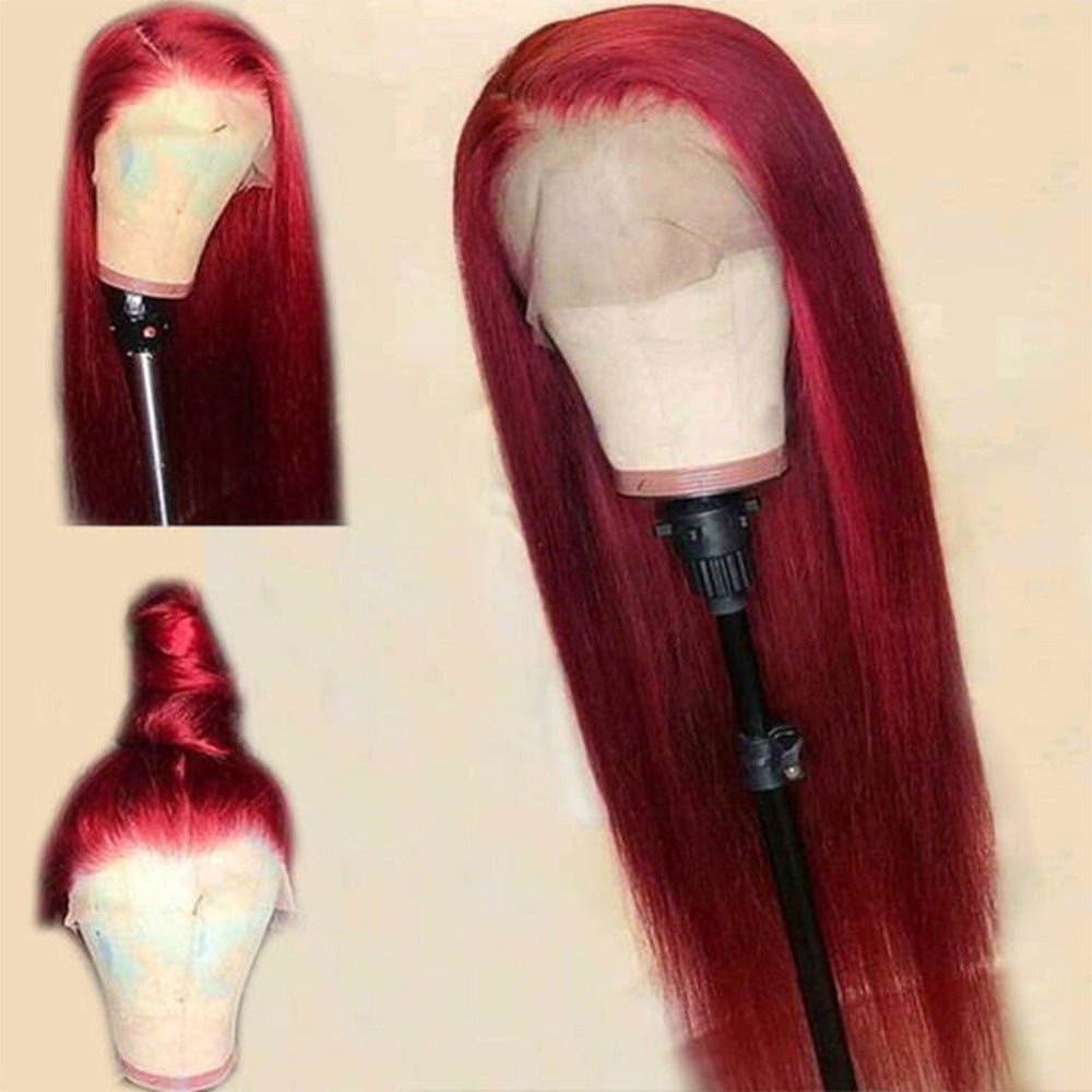 LovelyRLovely LovelyRLovely Red Human Hair Wig Red / 12inches LovelyRLovely Red Human Hair Wig