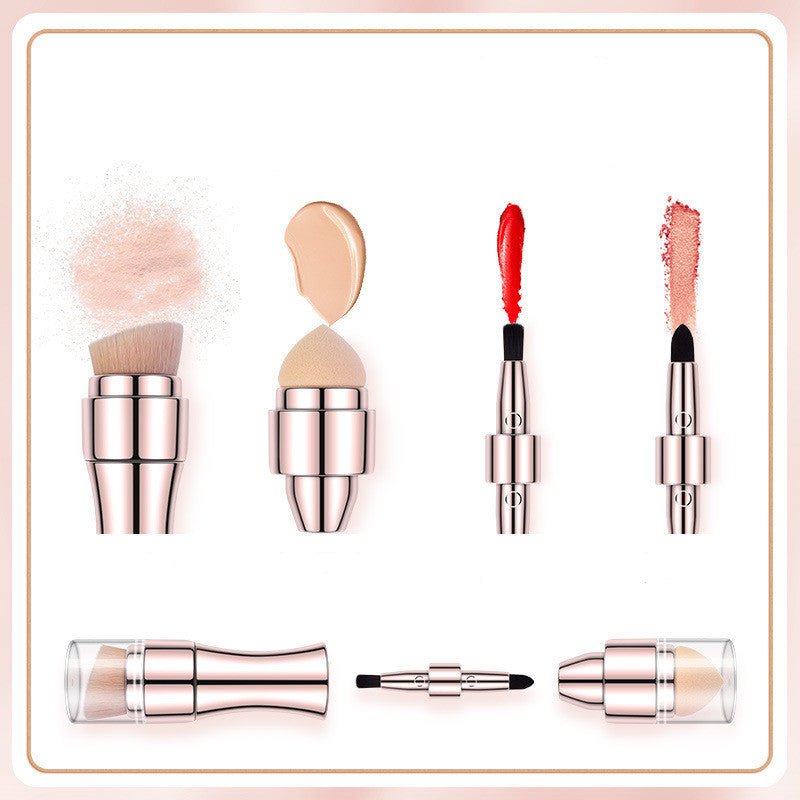 LovelyRLovely LovelyRLovely Retractable Metallic 4-in- LovelyRLovely Retractable Metallic 4-in-1 Multifunctional Makeup Brush