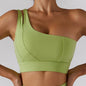 LovelyRLovely LovelyRLovely Ribbed One Shoulder Yoga P Grass green / One shoulder vest / 10M LovelyRLovely Ribbed One Shoulder Yoga Pants Set