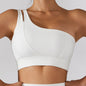 LovelyRLovely LovelyRLovely Ribbed One Shoulder Yoga P Swan white / One shoulder vest / 10M LovelyRLovely Ribbed One Shoulder Yoga Pants Set