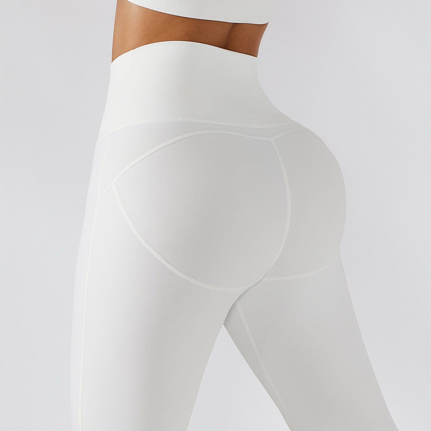 LovelyRLovely LovelyRLovely Ribbed One Shoulder Yoga P Swan white / Pants / 10M LovelyRLovely Ribbed One Shoulder Yoga Pants Set