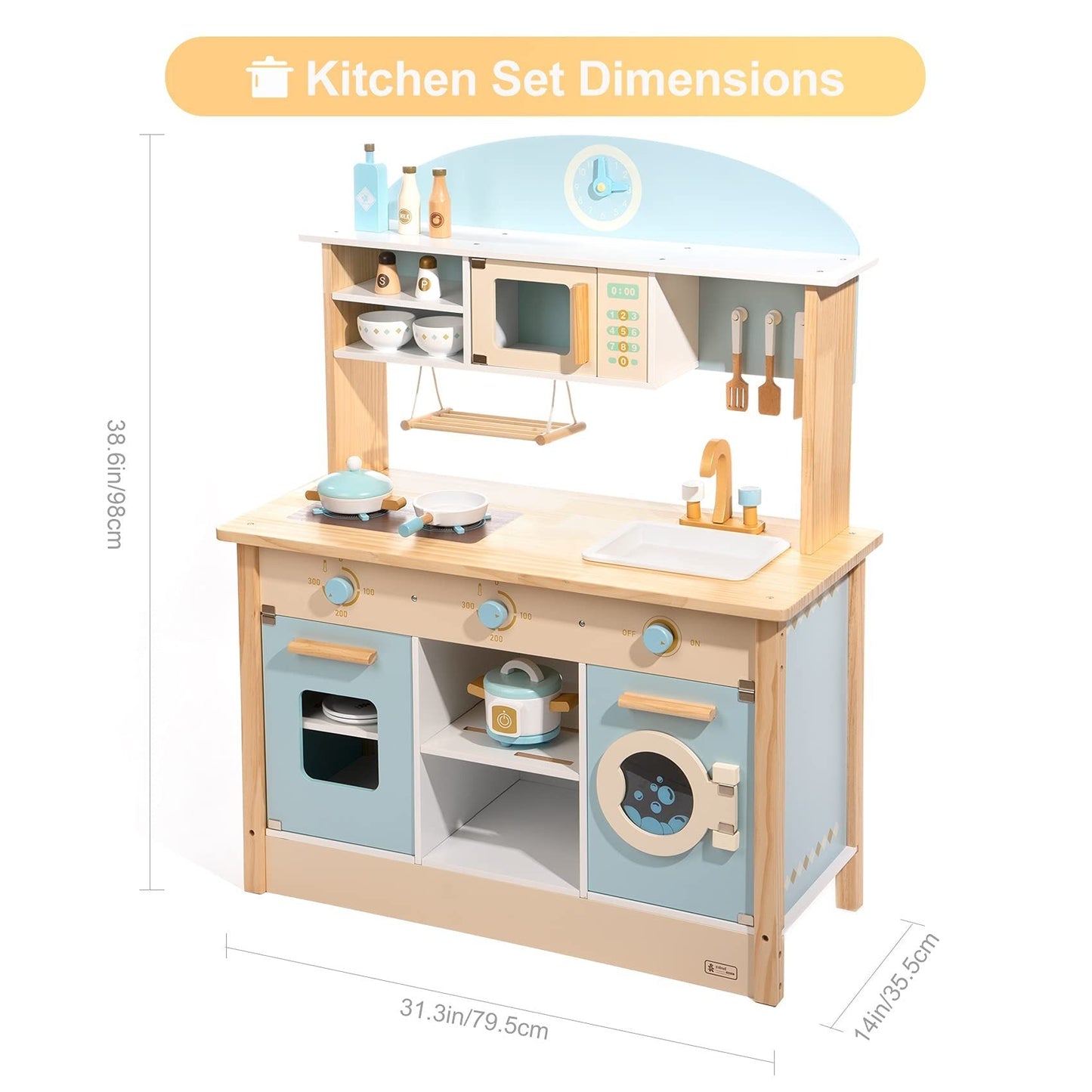 LovelyRLovely LovelyRLovely ROBOTIME DIY Pretend Play WCF14 LovelyRLovely ROBOTIME DIY Pretend Play Kitchen Cooking Toy Set