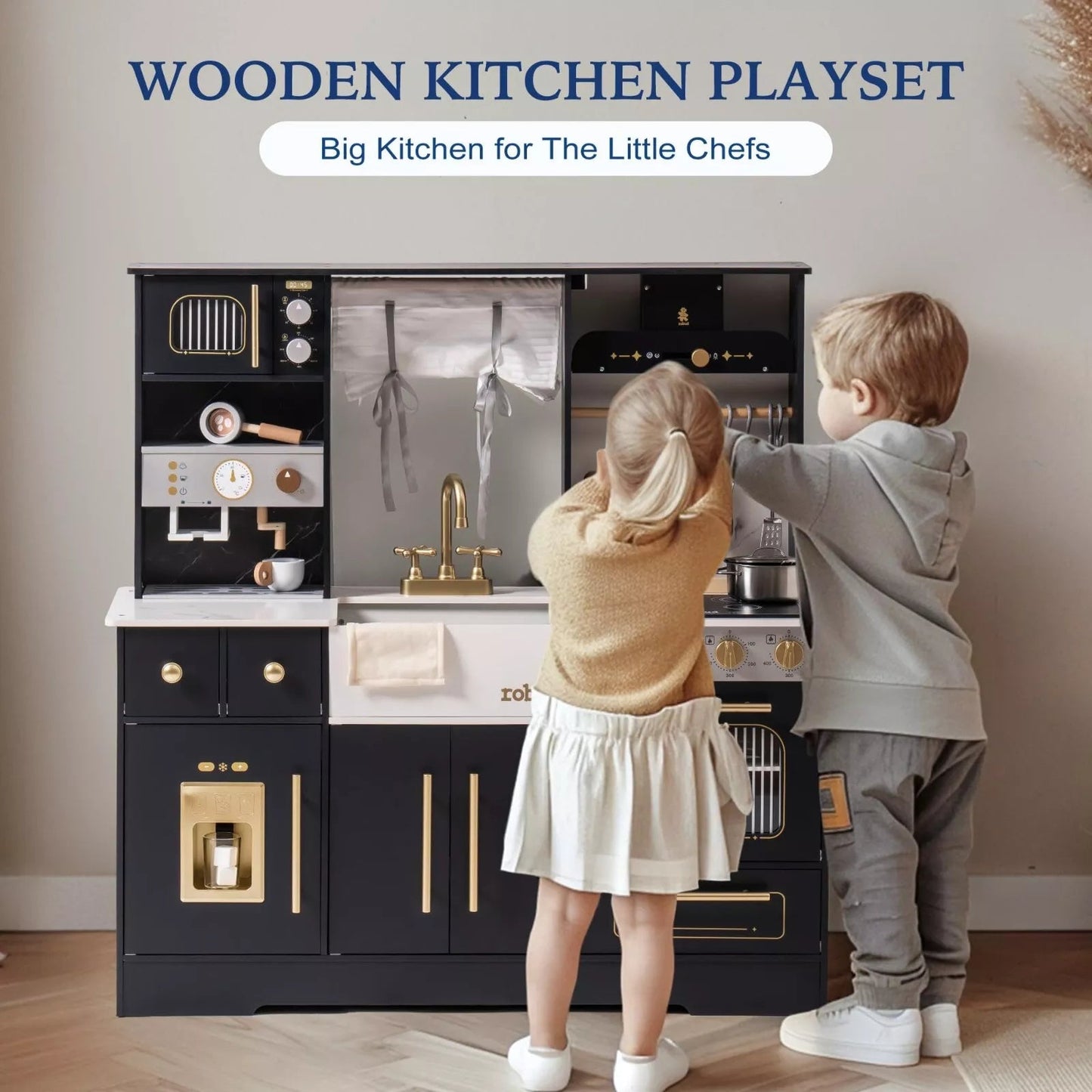 LovelyRLovely LovelyRLovely Robotime Robud Pretend Pla WCF31 LovelyRLovely Robotime Robud Pretend Play Wooden Kitchen Set