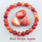 LovelyRLovely LovelyRLovely Rose Agate Stone Bracelet Red Lines LovelyRLovely Rose Agate Stone Bracelet