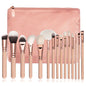 LovelyRLovely LovelyRLovely Rose Gold 15 Makeup Brush Pink LovelyRLovely Rose Gold 15 Makeup Brush With Bag