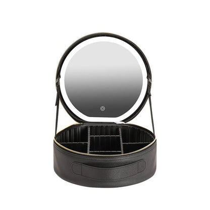 LovelyRLovely LovelyRLovely Round Smart LED Mirror Mak LovelyRLovely Round Smart LED Mirror Makeup Bag