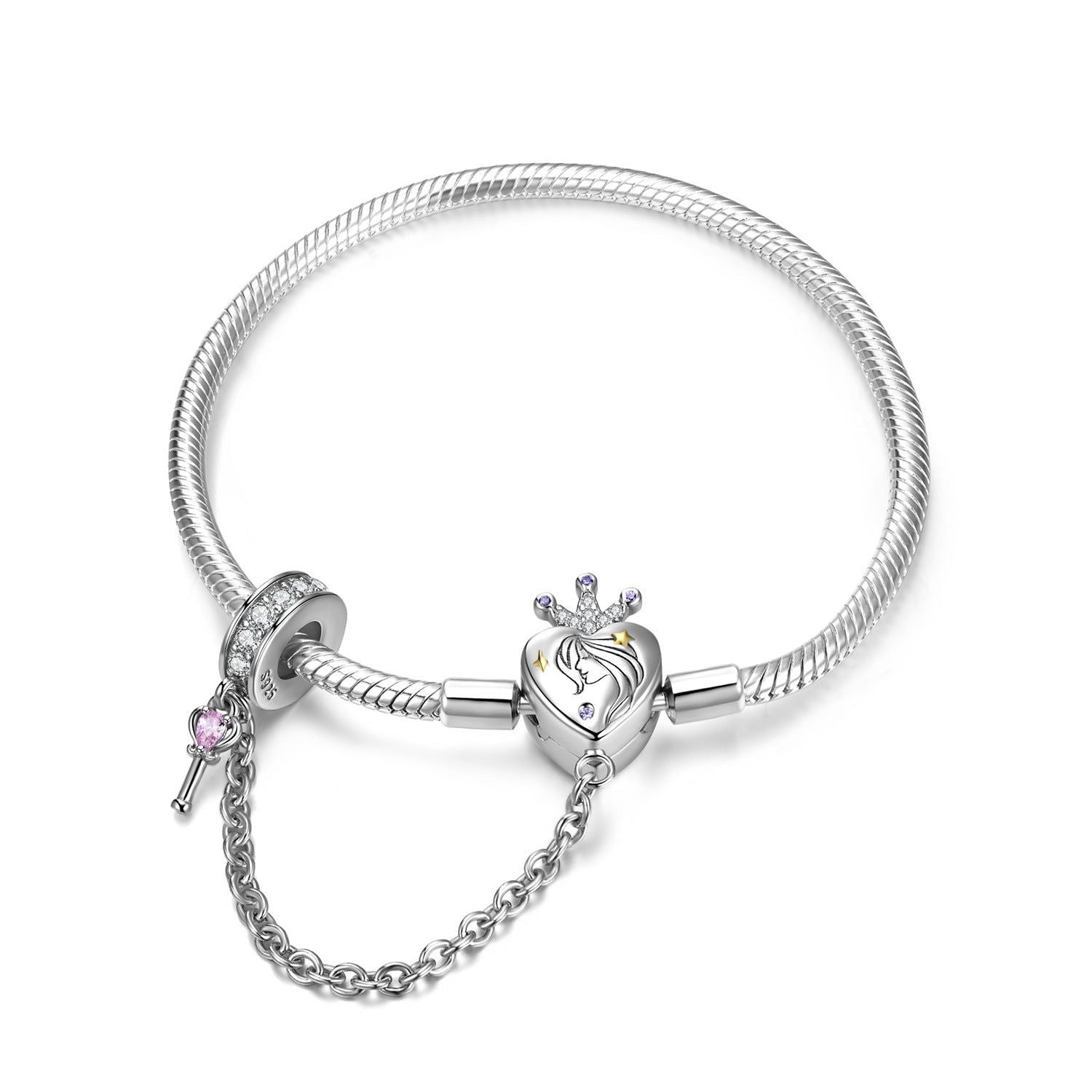 LovelyRLovely LovelyRLovely S925 Sterling Silver Charm PG0055 / 16cm LovelyRLovely S925 Sterling Silver Charm Bracelet