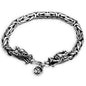 LovelyRLovely LovelyRLovely S925 Sterling Silver Men's 4mm Thick 17cm Long / 925 Silver LovelyRLovely S925 Sterling Silver Men's Retro Domineering Bracelet