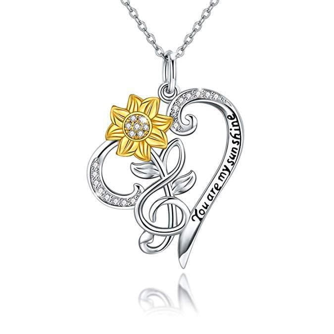 LovelyRLovely LovelyRLovely S925 Sterling Silver Sunfl 925Silver 30PC LovelyRLovely S925 Sterling Silver Sunflower Necklace