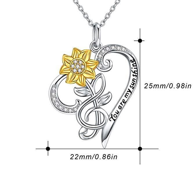 LovelyRLovely LovelyRLovely S925 Sterling Silver Sunfl 925Silver 30PC LovelyRLovely S925 Sterling Silver Sunflower Necklace