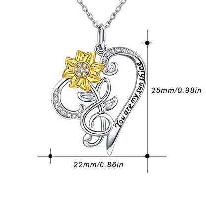 LovelyRLovely LovelyRLovely S925 Sterling Silver Sunfl 925Silver 30PC LovelyRLovely S925 Sterling Silver Sunflower Necklace