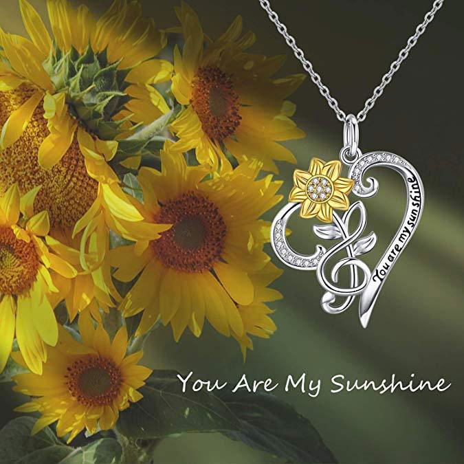 LovelyRLovely LovelyRLovely S925 Sterling Silver Sunfl 925Silver 30PC LovelyRLovely S925 Sterling Silver Sunflower Necklace