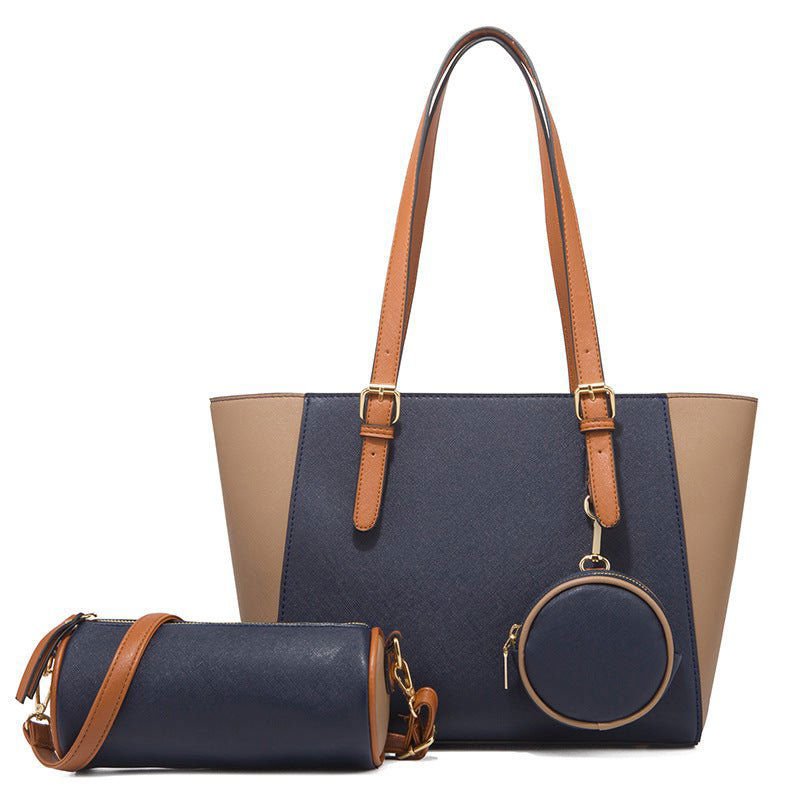 LovelyRLovely LovelyRLovely Saffiano Large Capacity Th Dark Blue LovelyRLovely Saffiano Large Capacity Three-in-one  Bag