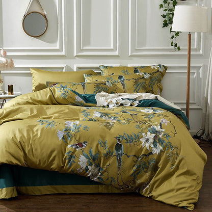 LovelyRLovely LovelyRLovely Satin Cotton Printed 4pcs C / 200x230cm LovelyRLovely Satin Cotton Printed 4pcs Duvet Set