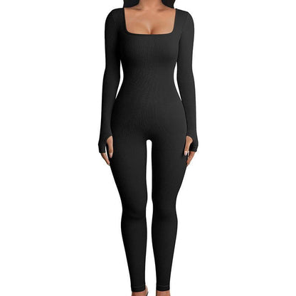 LovelyRLovely LovelyRLovely Seamless Long Sleeve Hip L Black / L LovelyRLovely Seamless Long Sleeve Hip Lifting Jumpsuit