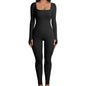 LovelyRLovely LovelyRLovely Seamless Long Sleeve Hip L Black / L LovelyRLovely Seamless Long Sleeve Hip Lifting Jumpsuit