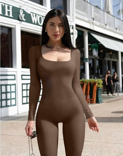 LovelyRLovely LovelyRLovely Seamless Long Sleeve Hip L LovelyRLovely Seamless Long Sleeve Hip Lifting Jumpsuit