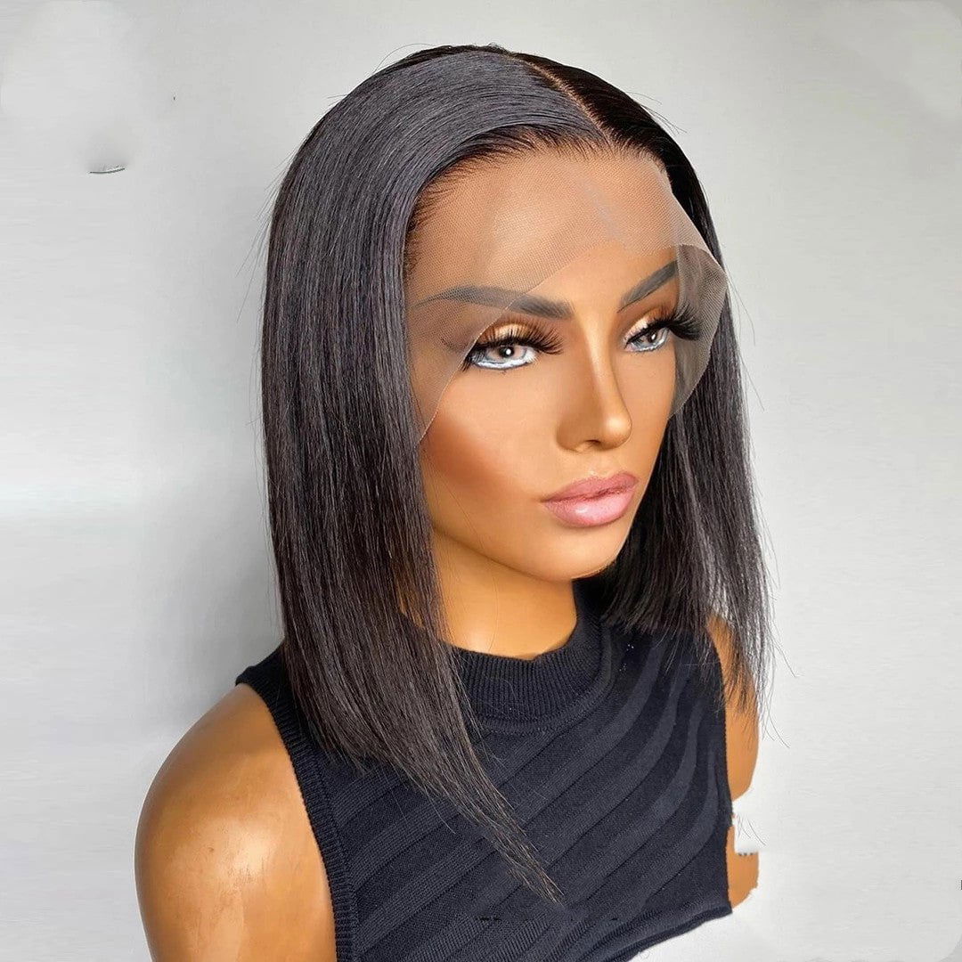 LovelyRLovely LovelyRLovely Short Bob Straight 13x4 Tr 10 Inch 13X4 Lace Wig LovelyRLovely Short Bob Straight 13x4 Transparent Lace Front Wig