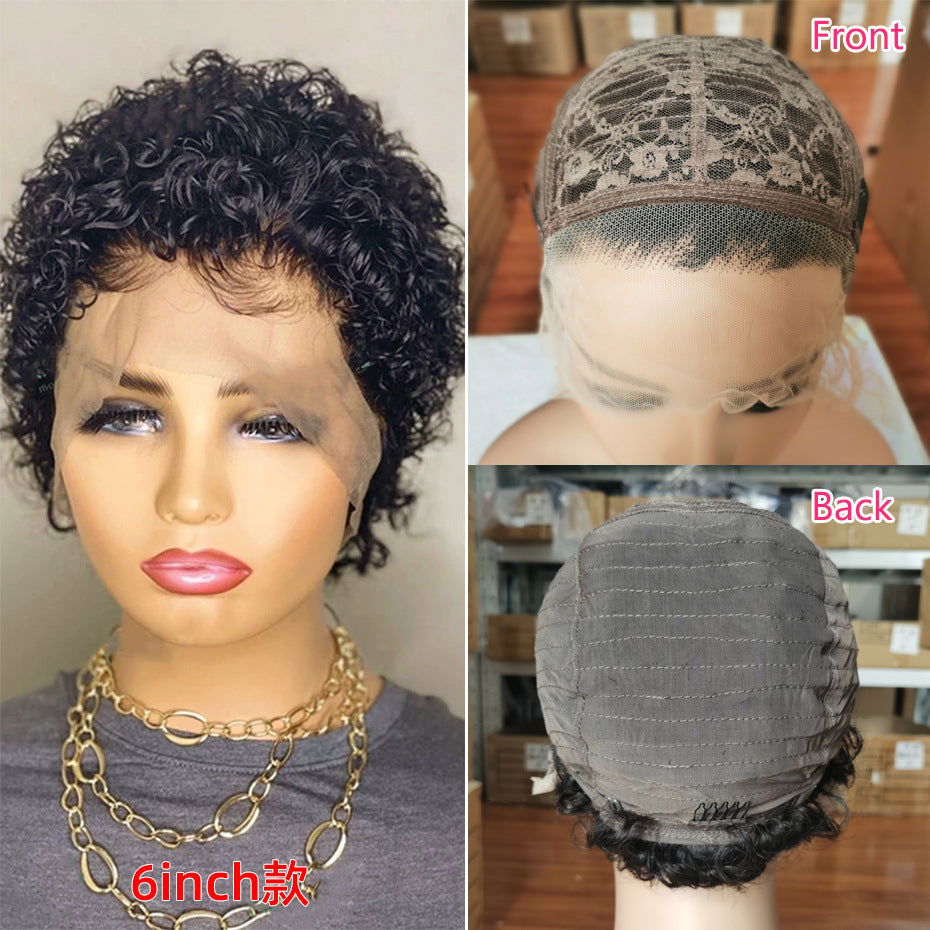 LovelyRLovely LovelyRLovely Short Curly Human Hair Wig 8INCH1B LovelyRLovely Short Curly Human Hair Wig