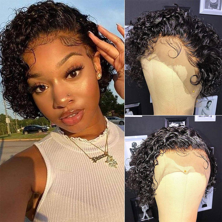 LovelyRLovely LovelyRLovely Short Curly Human Hair Wig 8INCH1B LovelyRLovely Short Curly Human Hair Wig