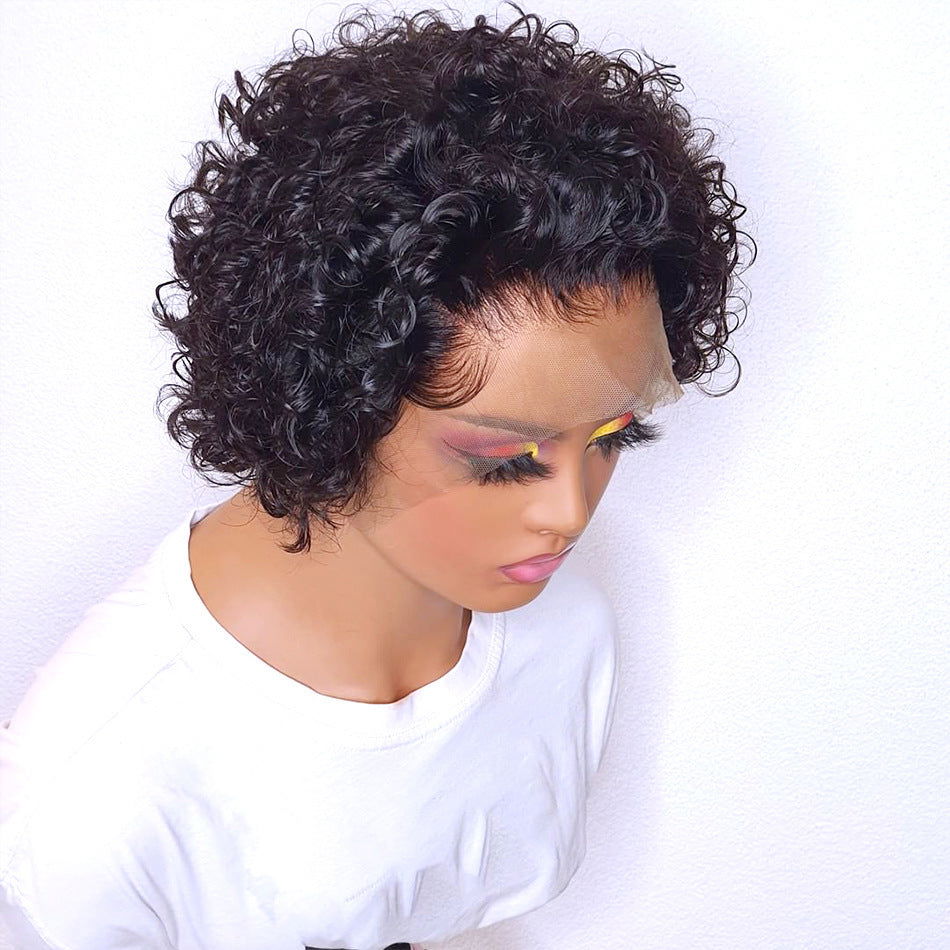 LovelyRLovely LovelyRLovely Short Curly Human Hair Wig 8INCH1B LovelyRLovely Short Curly Human Hair Wig