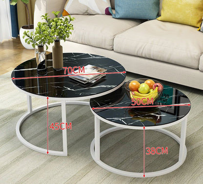 LovelyRLovely LovelyRLovely Simple Home Round Coffee T Small blackwhite white shelf LovelyRLovely Simple Home Round Coffee Table