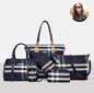 LovelyRLovely LovelyRLovely Six-piece Print Striped Po Blue LovelyRLovely Six-piece Print Striped Portable Messenger Set