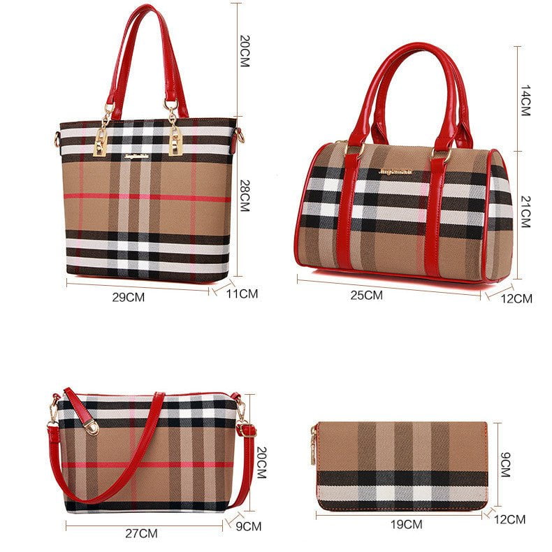 LovelyRLovely LovelyRLovely Six-piece Print Striped Po LovelyRLovely Six-piece Print Striped Portable Messenger Set