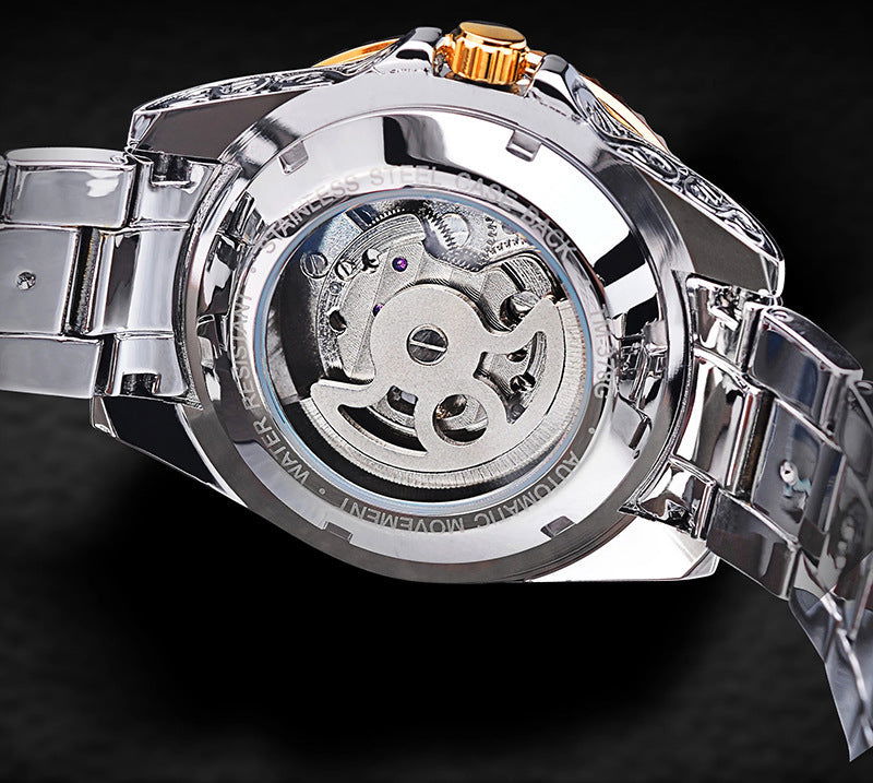 LovelyRLovely LovelyRLovely Skeleton Carved Tourbillon Yellow LovelyRLovely Skeleton Carved Tourbillon Mechanical Watch